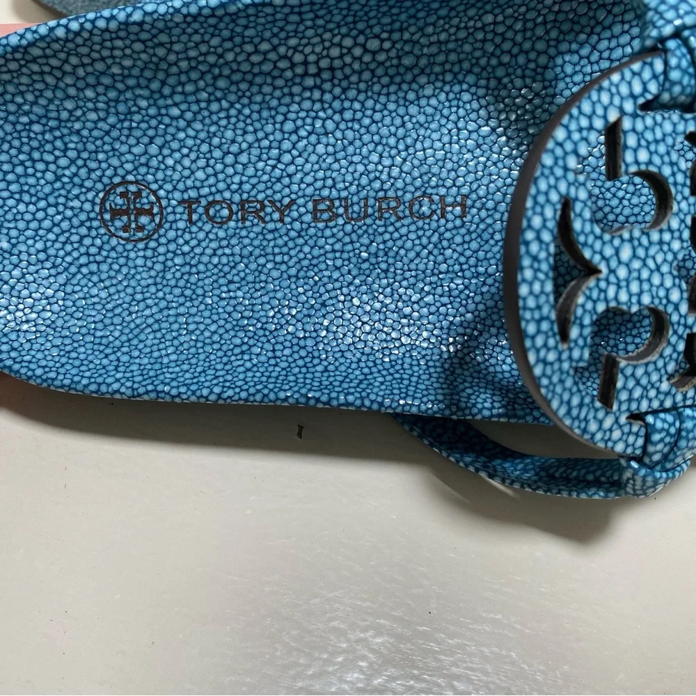 Tory Burch Miller Cloud Stingray Printed Leather Style 90568 Size 8.5 - Picture 3 of 5